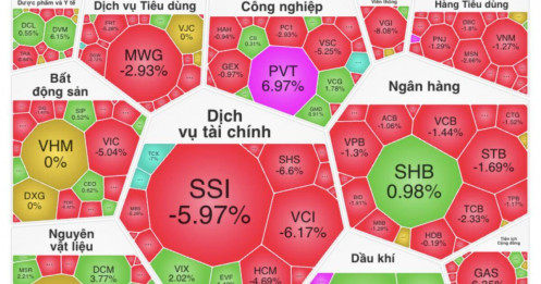"Nhát chém" phút cuối: VN-Index dựng cây nến đỏ dài, tài khoản chứng sĩ "đổ máu"