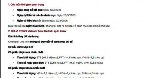 Sóng cơ cấu ETF: HPG, VIX, VIC đứng trước áp lực bán lớn, cổ phiếu chứng khoán hút tiền