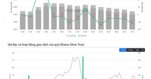 SLV liên tiếp bán ròng gần 400 tấn bạc: Thị trường kim loại quý chịu sức ép từ USD và lãi suất Mỹ