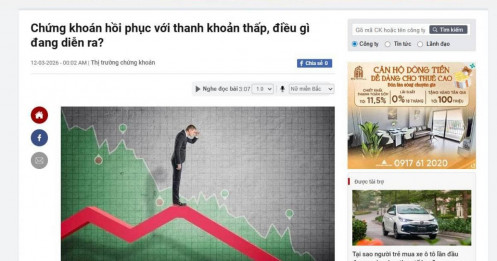 Phiên phục hồi thứ 2 của Vnindex - Thanh khoản không tương xứng xảy?
