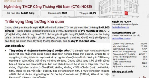 Định giá hấp dẫn, một mã ngân hàng được khuyến nghị mua với dư địa tăng gần 35%
