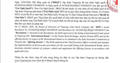 Vingroup phê duyệt niêm yết 350 triệu USD trái phiếu quốc tế tại Áo