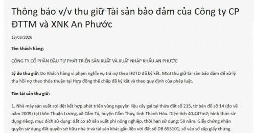 Một đại gia may mặc nổi tiếng vừa bị ngân hàng thu giữ tài sản