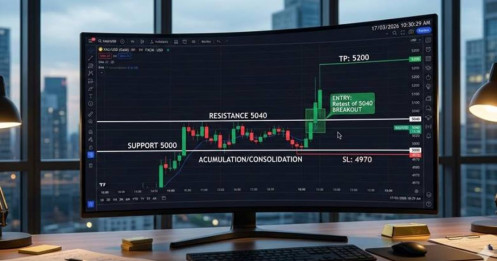 Góc nhìn thị trường 17/03: "pháo đài" 5.000 usd và cuộc chiến tâm lý cận kề