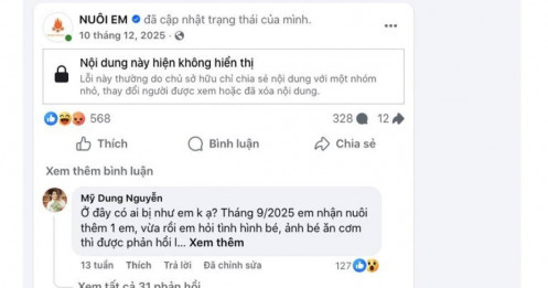 Facebook ông Hoàng Hoa Trung biến mất, dự án "Nuôi em" lại "nóng"