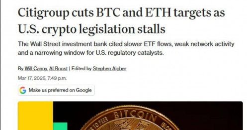 Citigroup hạ dự báo giá Bitcoin