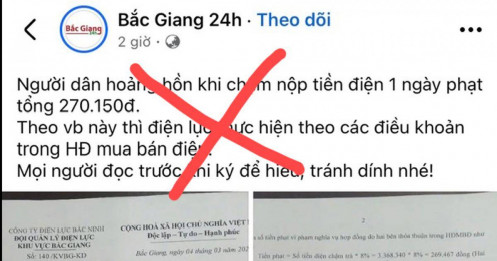 EVN lên tiếng trước thông tin ‘chậm nộp tiền điện 1 ngày bị phạt 270.000 đồng’