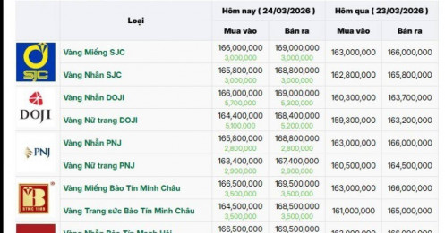 Giá vàng SJC, giá vàng nhẫn trơn tiếp tục tăng lên gần 170 triệu đồng/lượng