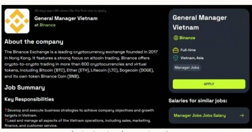 “Ông lớn” Binance rục rịch tuyển TGĐ tại Việt Nam