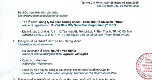 Ông Nguyễn Văn Nghĩa bị "call margin"