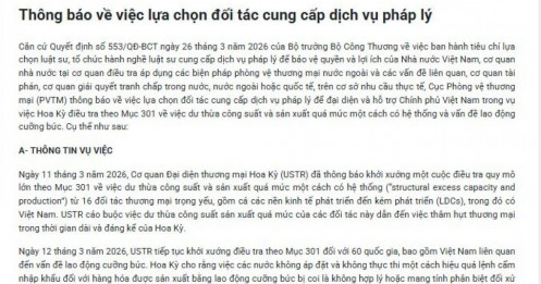 Bộ Công Thương phát thông báo sau khi Mỹ mở 2 cuộc điều tra với Việt Nam chỉ trong 24 giờ?