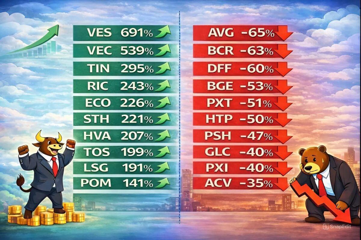 Những cổ phiếu “hái ra tiền” giúp nhà đầu tư thắng lớn năm 2025