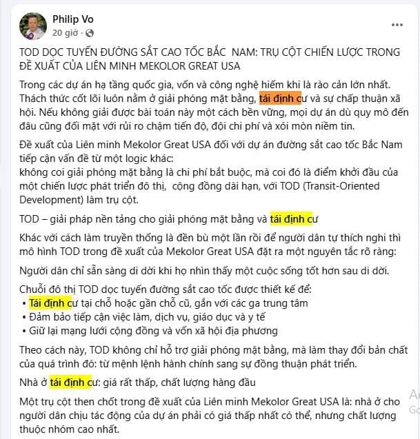 Chủ tịch liên minh Mekolor nêu quan điểm 'lạ' về cách tiếp cận logic với dự án đường sắt 100 tỷ USD