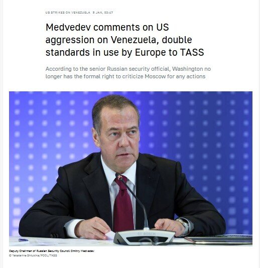 Ông Medvedev: Mỹ xâm lược Venezuela, vi phạm luật quốc tế nên không còn quyền chỉ trích Nga