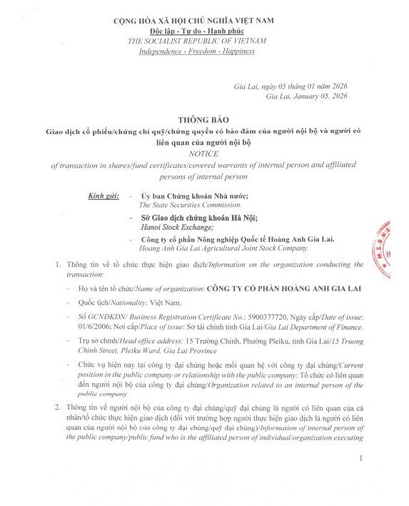 HAG muốn bán nốt 91 triệu cổ phiếu HNG cuối cùng