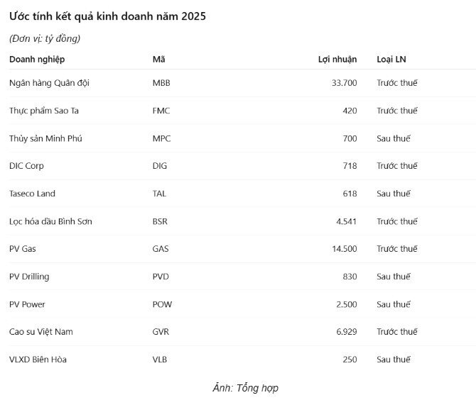 MBB, BSR, GAS dẫn dắt làn sóng lợi nhuận lớn năm 2025