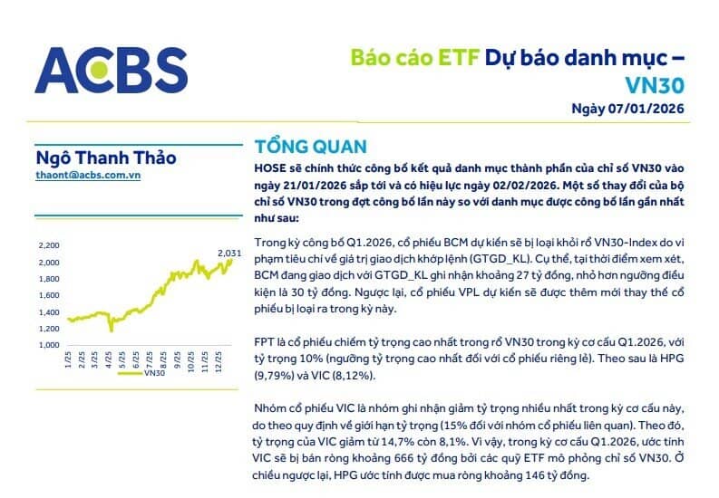 Các quỹ ETF có thể bán ra hơn 660 tỷ đồng cổ phiếu VIC trong kỳ cơ cấu tháng 1/2026