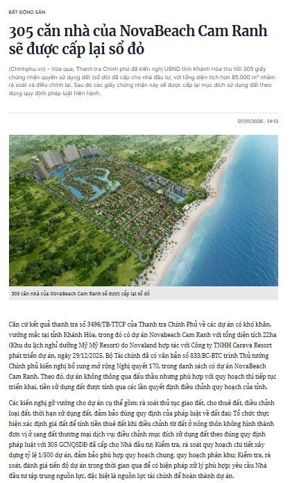 Chính thức: 305 sổ đỏ tại dự án của Novaland sẽ được cấp lại