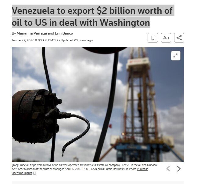 Venezuela xác nhận bán dầu thô cho Mỹ