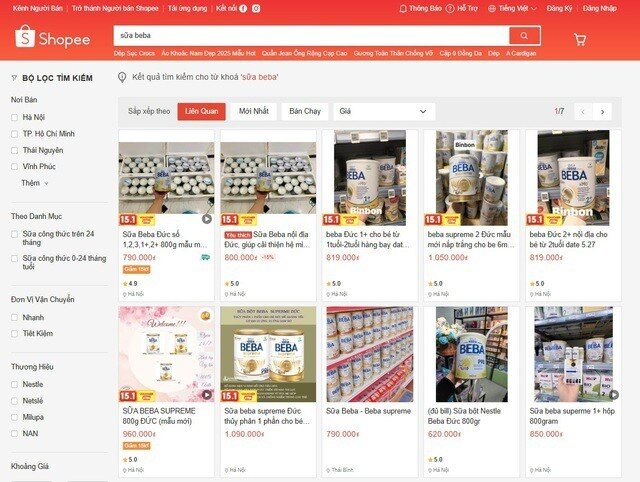 Bộ Y tế đã cảnh báo nhưng nhãn sữa Nestlé nghi nhiễm độc vẫn bán trên sàn điện tử