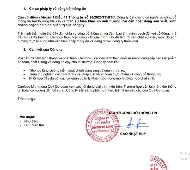 Đồ hộp Hạ Long (CAN) chính thức lên tiếng về vụ nhập 120 tấn heo bệnh về chế biến pate, thịt hộp