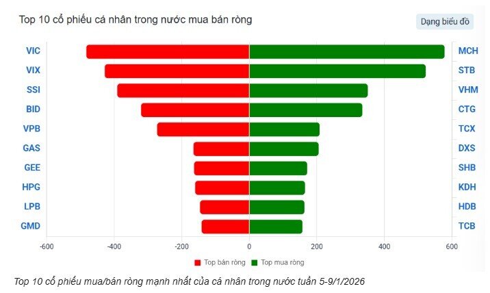 Vì sao cá nhân bán ròng mạnh ngay tuần đầu năm?