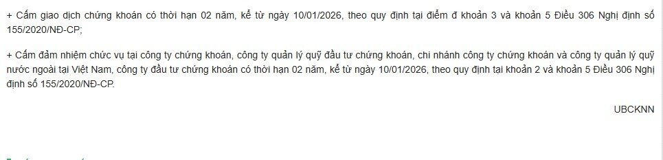Sử dụng 26 tài khoản để thao túng cổ phiếu tăng 60%, hai cá nhân bị phạt tiền tỷ