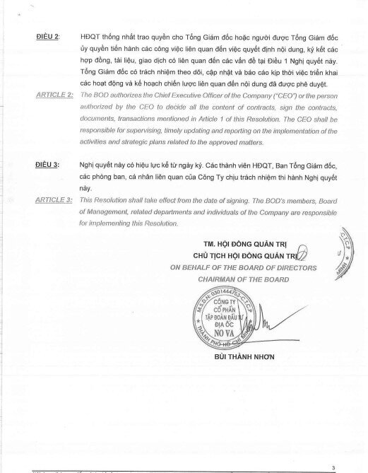 Novaland (NVL) bảo lãnh khoản vay hơn 2.300 tỷ đồng cho công ty con