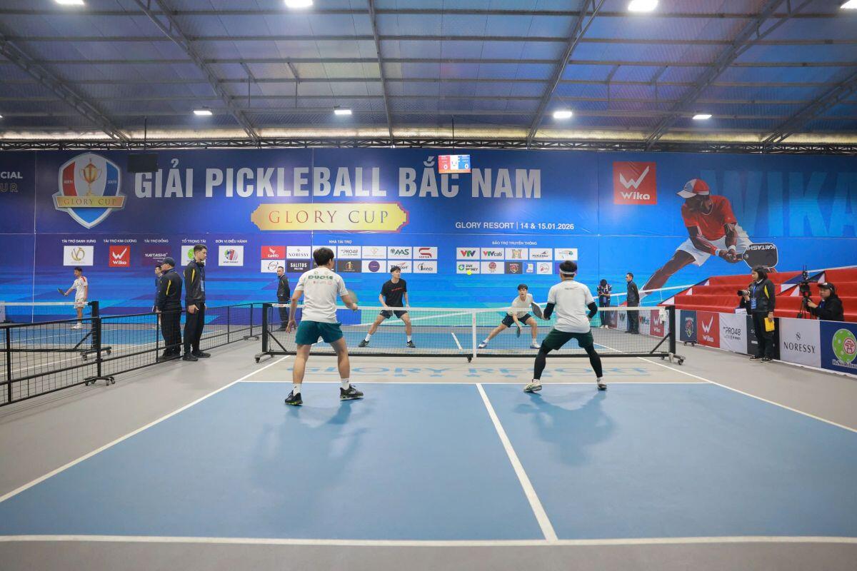 Giải Pickleball Bắc – Nam Glory Cup 2026: Tuyển miền Nam đang tạm dẫn trước tuyển miền Bắc