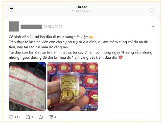 Từ 1 chỉ vàng đầu tiên đến quyết tâm tiết kiệm, mua vàng tích sản