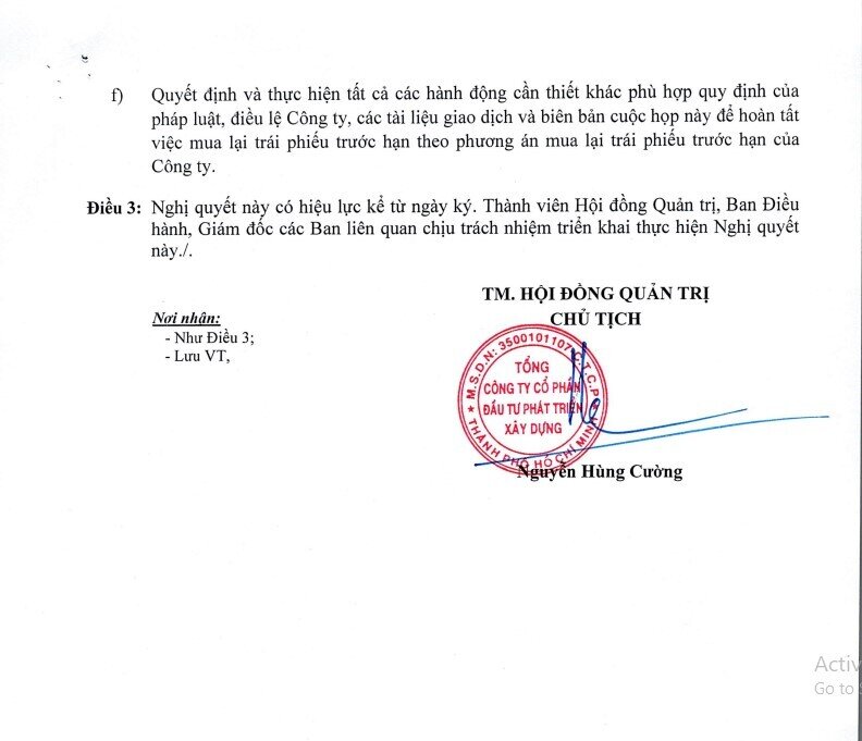 DIG sắp chi 800 tỷ đồng đưa dư nợ trái phiếu về 0