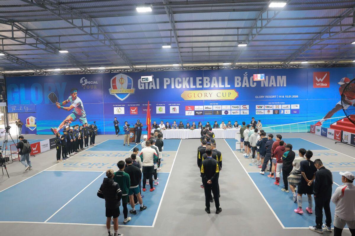 Giải Pickleball Bắc – Nam Glory Cup 2026: Tuyển miền Nam đang tạm dẫn trước tuyển miền Bắc