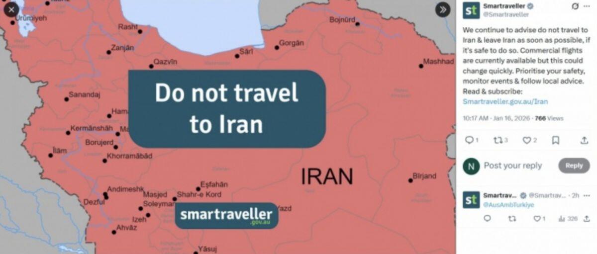 Australia kêu gọi công dân ngay lập tức rời khỏi Iran