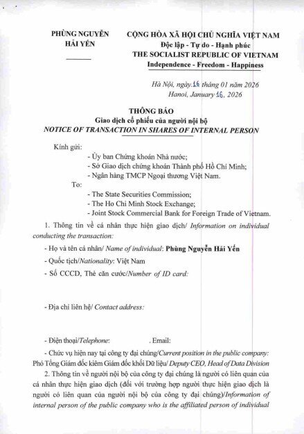 Khối ngoại gom VCB quy mô lớn: Tín hiệu gì cho cổ phiếu ngân hàng?