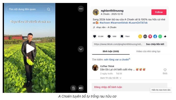 A Choén nói tự trồng rau, Tuấn Tự Do phản pháo: Chuyện gì đang xảy ra trong giới F&B?