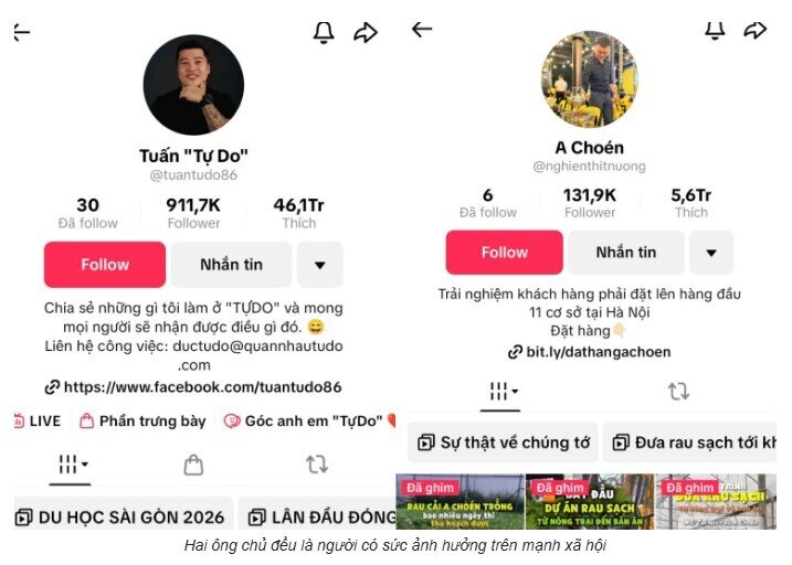 A Choén nói tự trồng rau, Tuấn Tự Do phản pháo: Chuyện gì đang xảy ra trong giới F&B?