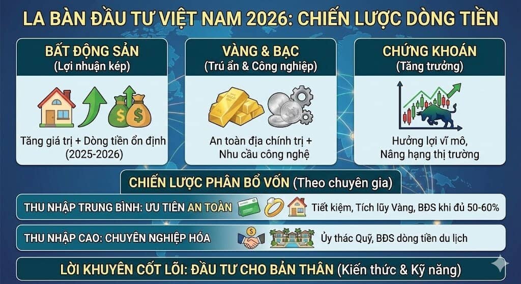 Không phải ai cũng phù hợp đầu tư vàng, bất động sản, chứng khoán: Chuyên gia chỉ ra nguyên tắc chọn kênh theo thu nhập