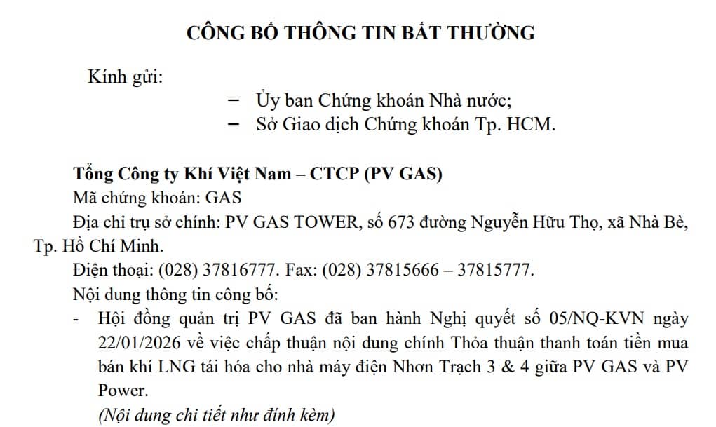 Hợp đồng LNG 25 năm “khóa chặt” dòng tiền: PV GAS hưởng lợi lớn, cổ phiếu tăng trần