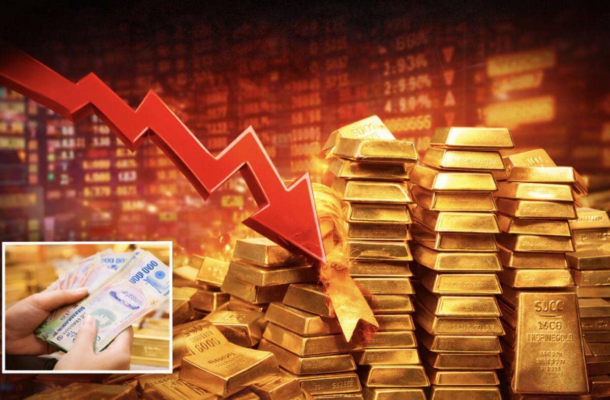 Vàng rơi thẳng đứng sau khi lập đỉnh: Ai mua 191 triệu đang lỗ nặng nhất lịch sử