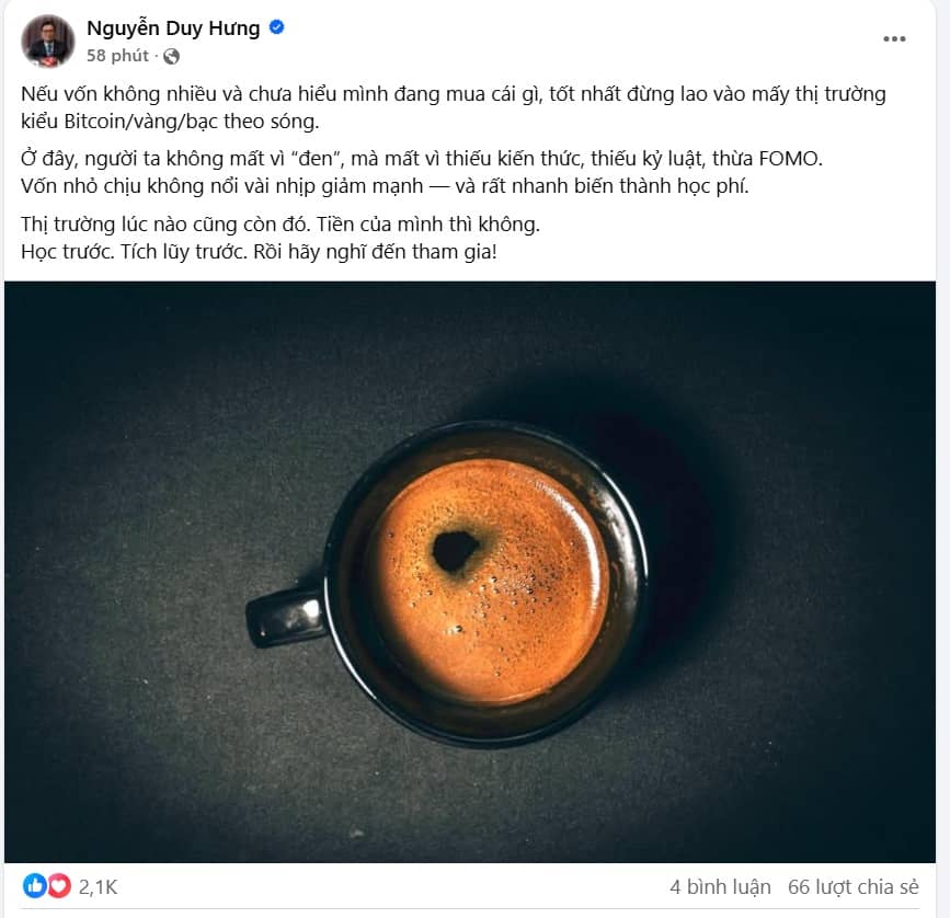 Sếp SSI Nguyễn Duy Hưng khuyến nghị: Thị trường lúc nào cũng còn đó, tiền của mình thì không