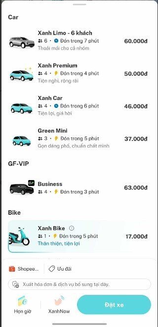Xanh SM tung dịch vụ xe điện cỡ nhỏ