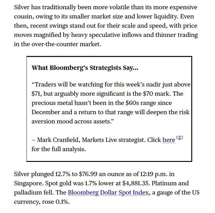 Bạc tiếp tục lao dốc gần 20%, hứng chịu làn sóng bán tháo mới tại Trung Quốc