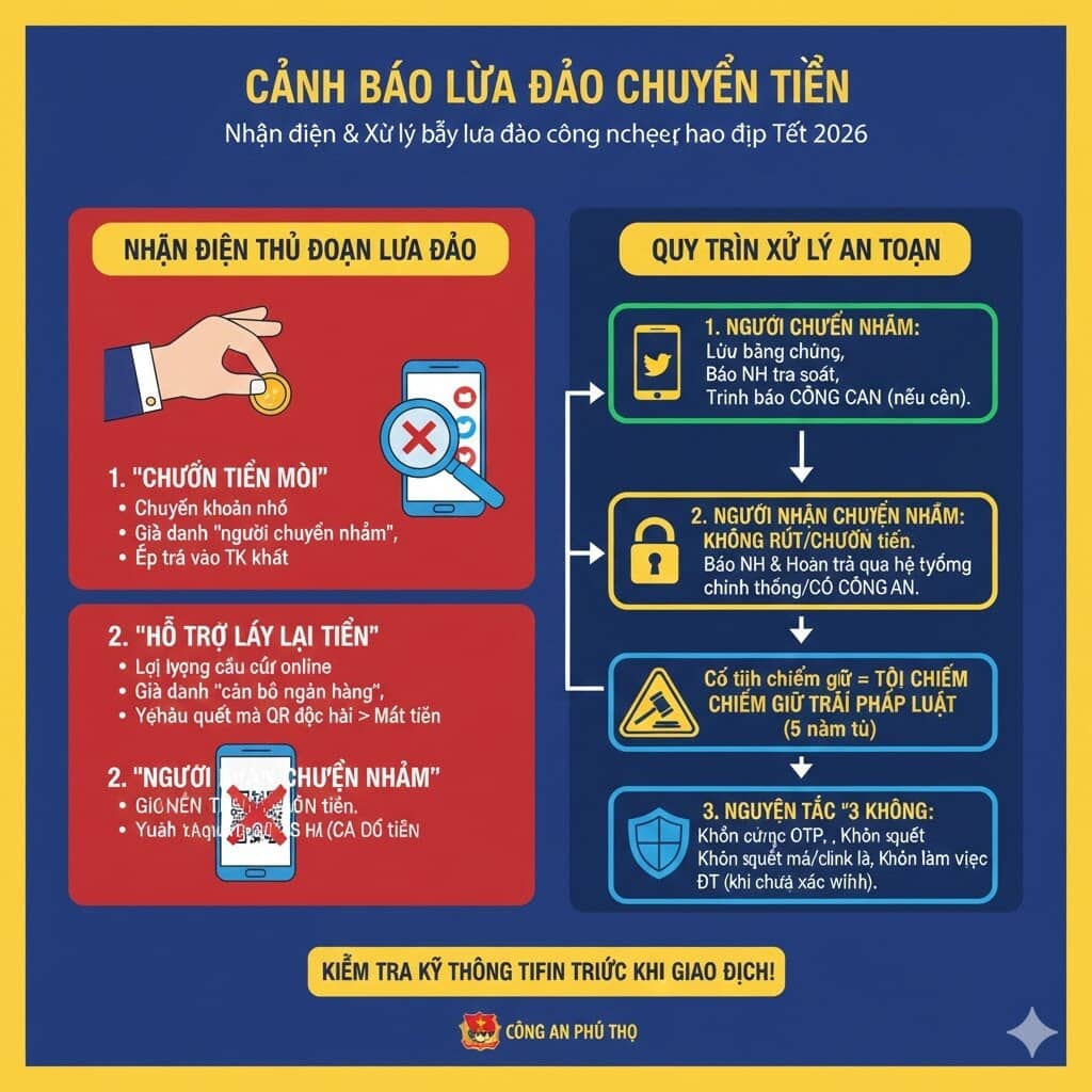 Công an cảnh báo: Gặp trường hợp này phải lưu ngay bill chuyển khoản, mã giao dịch