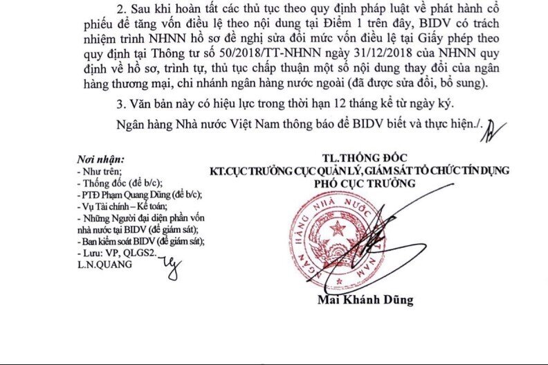 NHNN cho phép ngân hàng lớn nhất hệ thống tăng vốn