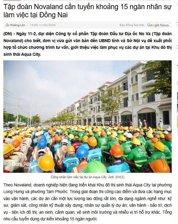 Một "ông lớn" BĐS bất ngờ tuyển dụng 15.000 nhân sự cho dự án "sống còn" 8 tỷ USD