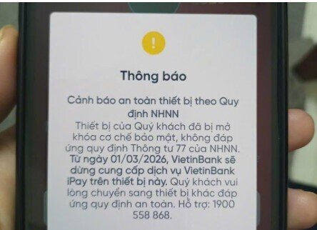 Tất cả các ngân hàng sẽ dừng hoạt động trên loạt thiết bị sau từ ngày 1/3