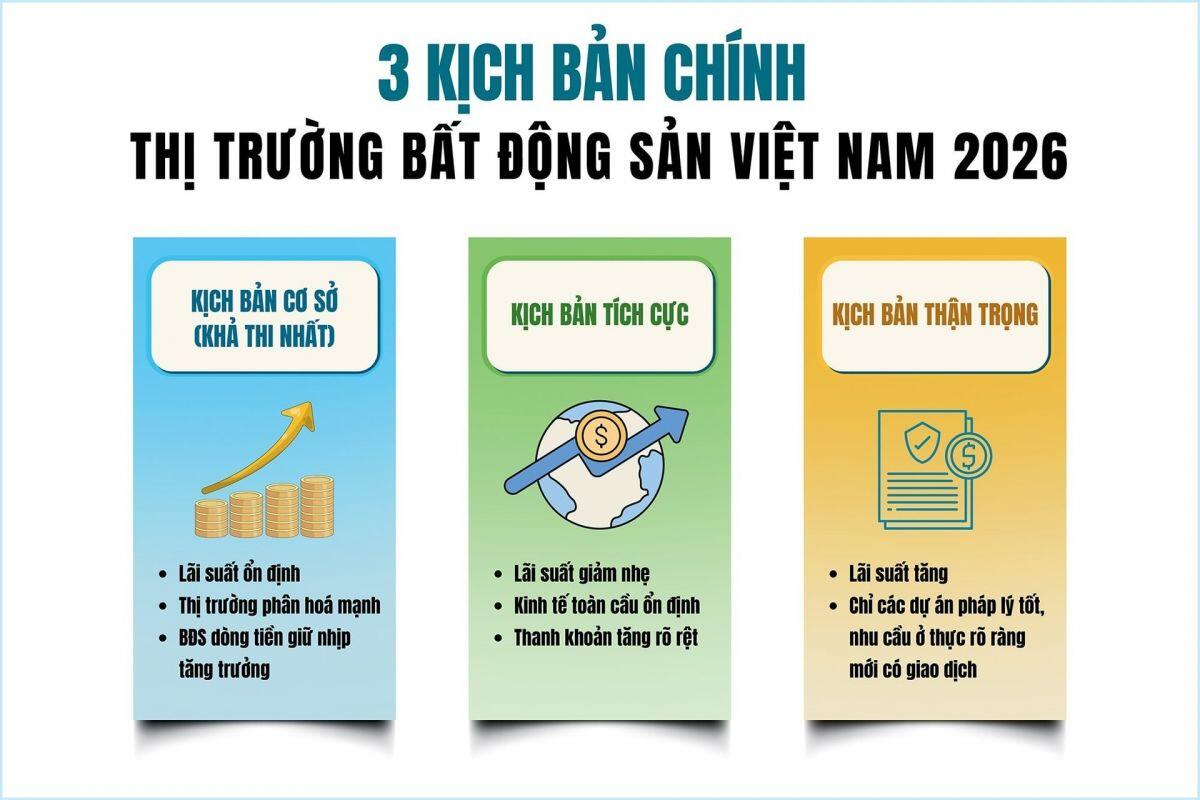 Bước vào chu kỳ “chậm mà chắc”: 3 kịch bản cho thị trường bất động sản 2026
