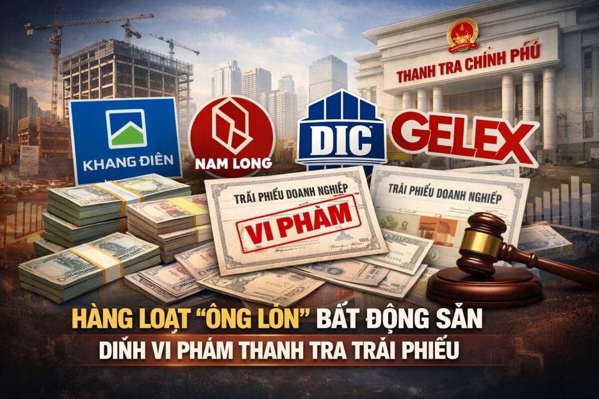 Khang Điền (KDH), Nam Long (NLG), DIC Corp (DIG), Gelex (GEX), … bị điểm tên trong kết luận thanh tra về trái phiếu