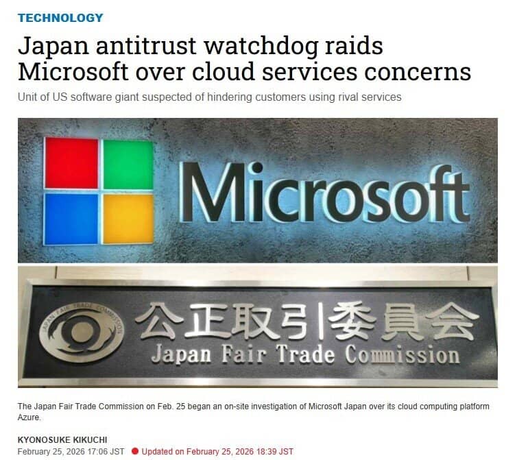 Một văn phòng của Microsoft bị khám xét, điều tra khẩn