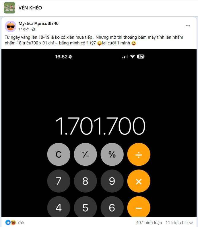 Giọng điệu bình thản của người có 91 chỉ vàng